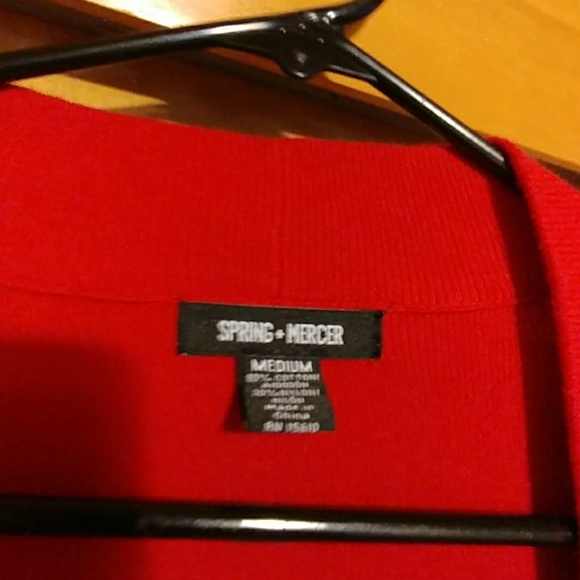 3/4 sleeve red cardigan - Picture 2 of 2